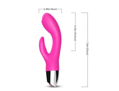 Wibrator króliczek silikonowy B-Series Joy różowy USB 20 cm - 9
