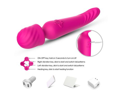 Silikonowy stymulator łechtaczki B Series Joy Mission różowy USB 9 trybów - 3