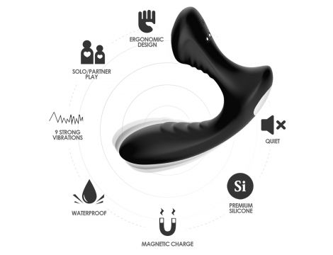 Masażer prostaty ergonomiczny silikonowy B Series Joy Storm czarny USB
