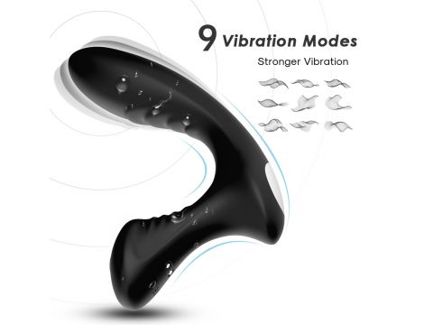 Masażer prostaty ergonomiczny silikonowy B Series Joy Storm czarny USB - 2
