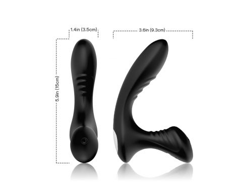 Masażer prostaty ergonomiczny silikonowy B Series Joy Storm czarny USB - 9