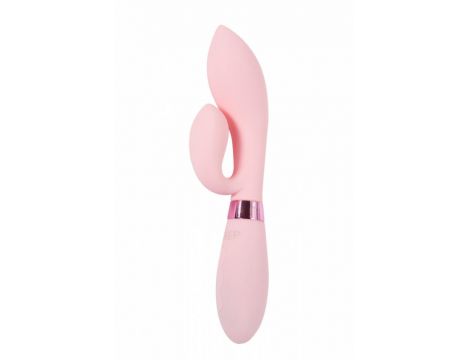 Wibrator króliczek silikonowy Indeep Juna różowy USB 21,5 cm - 2