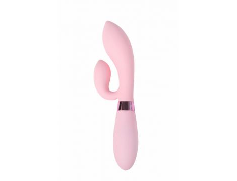 Wibrator króliczek silikonowy Indeep Juna różowy USB 21,5 cm - 3