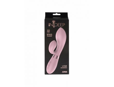 Wibrator króliczek silikonowy Indeep Juna różowy USB 21,5 cm - 5