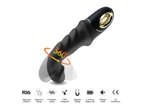 Wibrator punktu G Joyblade silikonowy czarny USB wodoodporny
