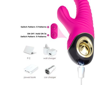 Wibrator punktu G Eternity silikonowy różowy USB wodoodporny - 6
