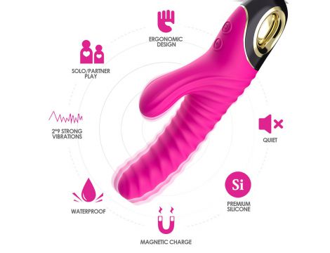 Wibrator punktu G Eternity silikonowy różowy USB wodoodporny - 2