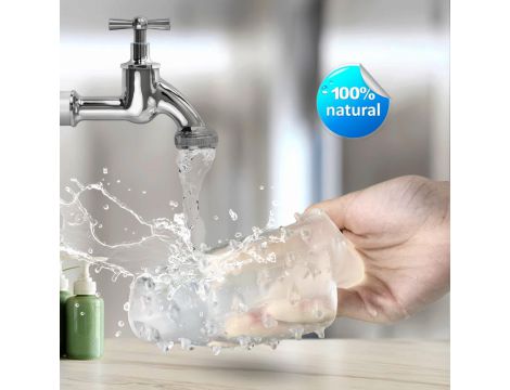 Męski wibrujący masturbator teksturowany Master transparentny USB - 3