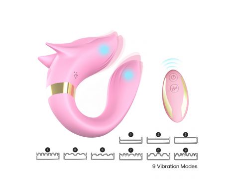 Stymulator łechtaczki Fox jasnoróżowy silikonowy USB B Series Joy - 2