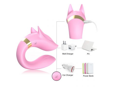 Stymulator łechtaczki Fox jasnoróżowy silikonowy USB B Series Joy - 3