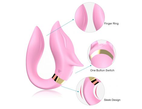 Stymulator łechtaczki Fox jasnoróżowy silikonowy USB B Series Joy - 4