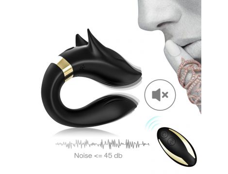 Stymulator łechtaczki Fox silikonowy czarny USB wodoodporny - 7
