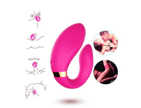 Stymulator łechtaczki silikonowy Crescent jasnoróżowy USB B Series Joy - 9