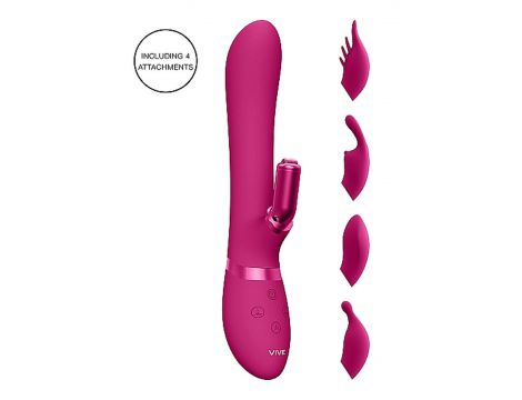 Wibrator króliczek Vive Chou silikonowy różowy USB 22 cm - 2