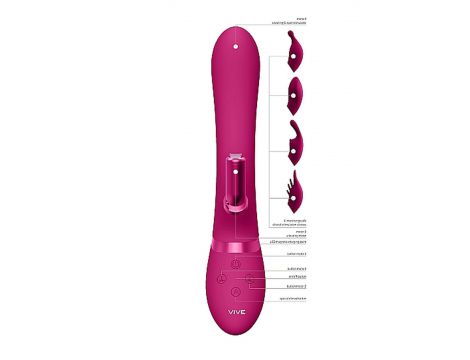 Wibrator króliczek Vive Chou silikonowy różowy USB 22 cm - 4