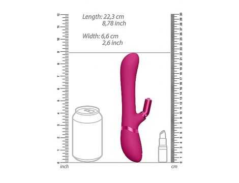 Wibrator króliczek Vive Chou silikonowy różowy USB 22 cm - 9