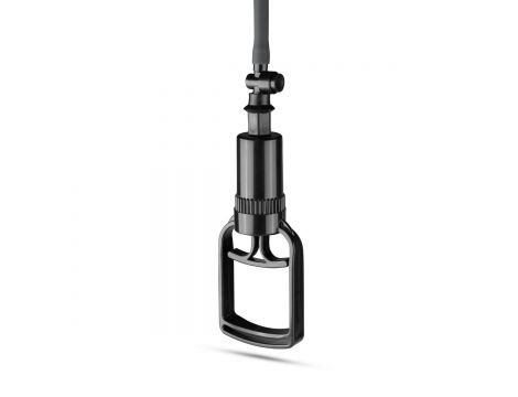 Pompka do penisa EasyToys z uchwytem czarna 28 cm - 3