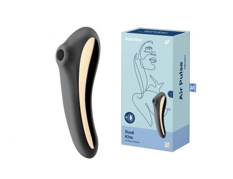 Stymulator punktu G Air Pulse Satisfyer Dual Kiss czarny