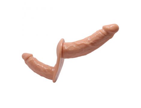 Strap on z podwójnym dildo Baile cielisty - 3