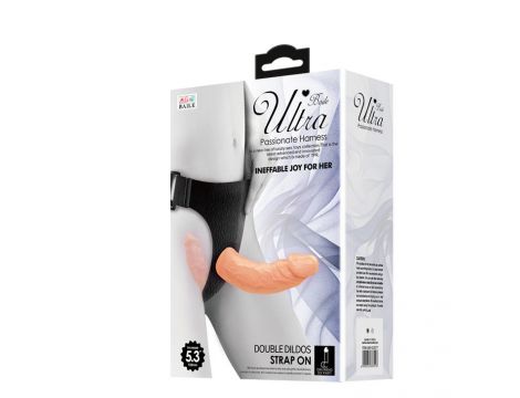 Strap on z podwójnym dildo Baile cielisty - 6