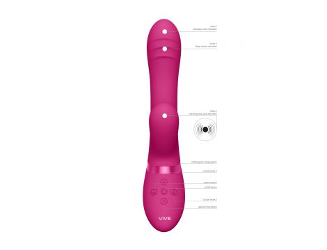 Wibrator króliczek Vive Tani różowy silikonowy USB - 4