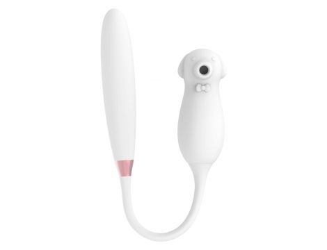 Stymulator bezdotykowy Elva z wibracjami biały USB - 3
