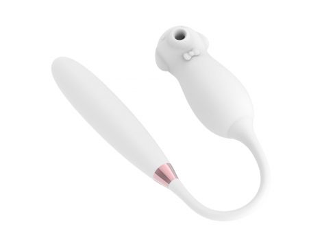 Stymulator bezdotykowy Elva z wibracjami biały USB - 2