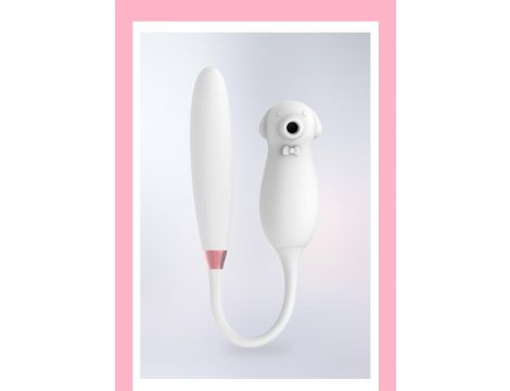 Stymulator bezdotykowy Elva z wibracjami biały USB - 4