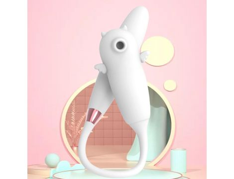 Stymulator bezdotykowy łechtaczki Viola biały silikonowy USB wodoodporny