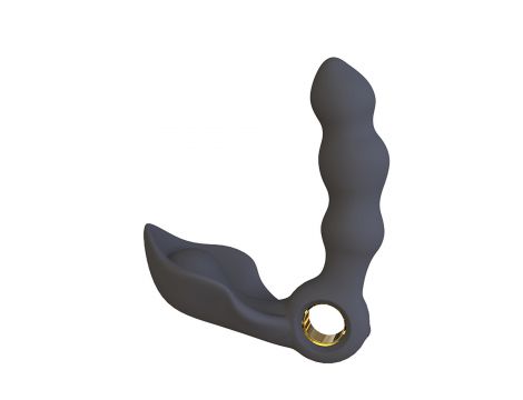 Masażer prostaty Angelo potrójna stymulacja czarny silikonowy USB