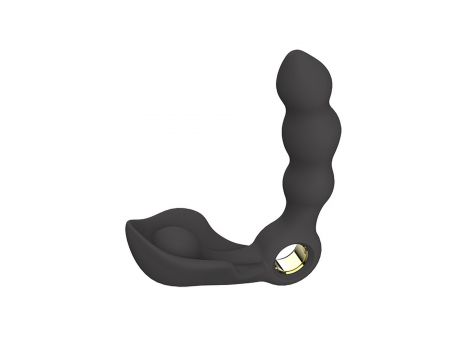 Masażer prostaty Angelo potrójna stymulacja czarny silikonowy USB - 2