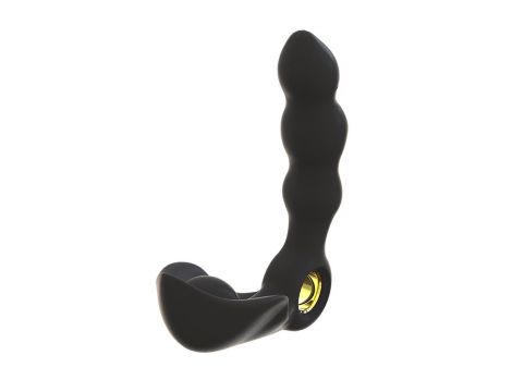 Masażer prostaty Angelo potrójna stymulacja czarny silikonowy USB - 3