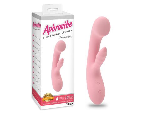 Wibrator punktu G silikonowy Jednorożec Aphrovibe 21.5 cm