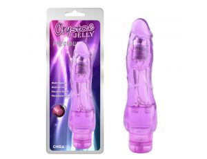 Wibrator żelowy realistyczny CrystalJELLY Precious fioletowy