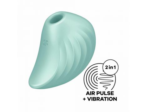 Stymulator łechtaczki Satisfyer Pearl Diver niebieski silikonowy 9 cm USB - 2