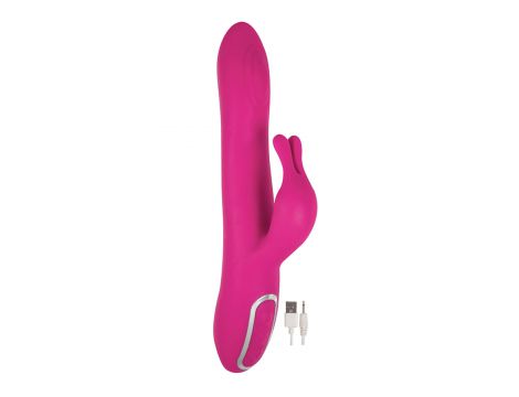 Wibrator króliczek silikonowy Isabella różowy USB 24 cm