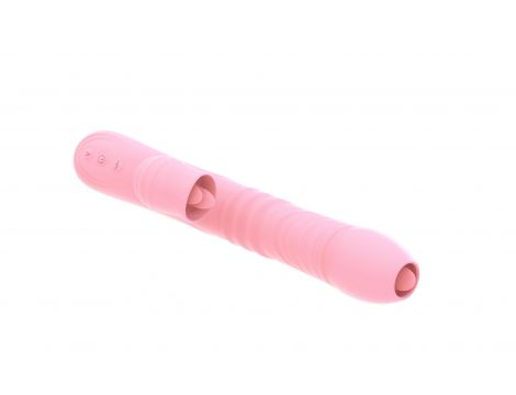 Wibrator silikonowy Lyla z ruchomym języczkiem różowy USB - 6