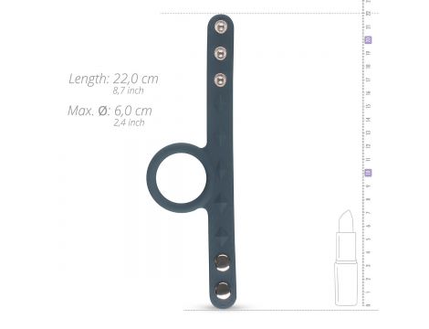 Pierścień erekcyjny na penisa i jądra Boners silikonowy regulowany L 22 cm - 5
