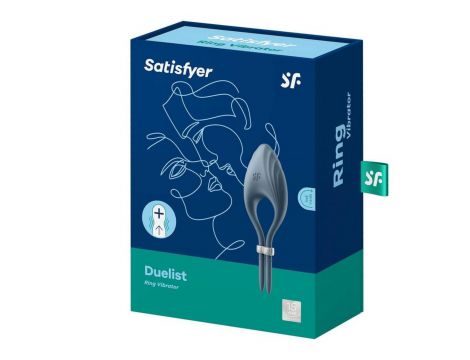 Pierścień erekcyjny wibrujący regulowany Satisfyer Duelist ciemnoniebieski