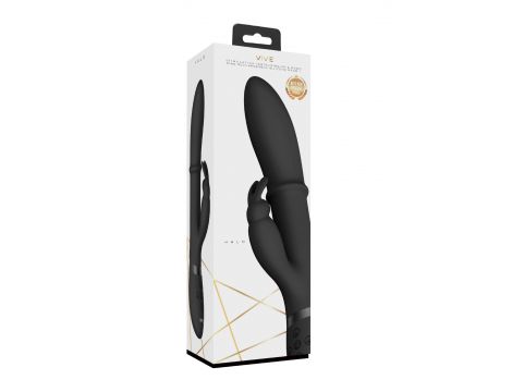 Wibrator króliczek VIVE Halo silikonowy czarny 14 cm USB