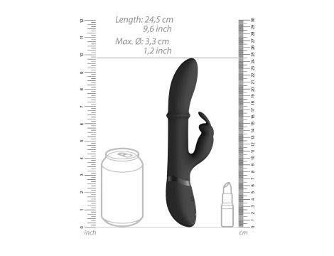 Wibrator króliczek VIVE Halo silikonowy czarny 14 cm USB - 11