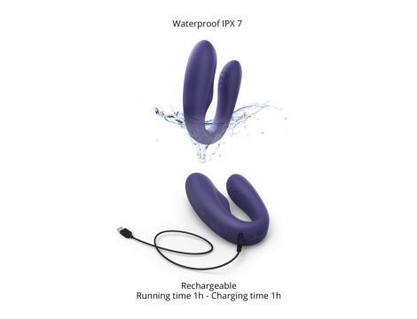 Stymulator łechtaczki Love to Love Match Up indygo 9cm z pilotem - 5