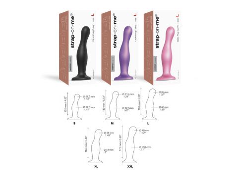 Dildo plug Curvy Strap on me silikonowe czarne XL 18 cm - 4