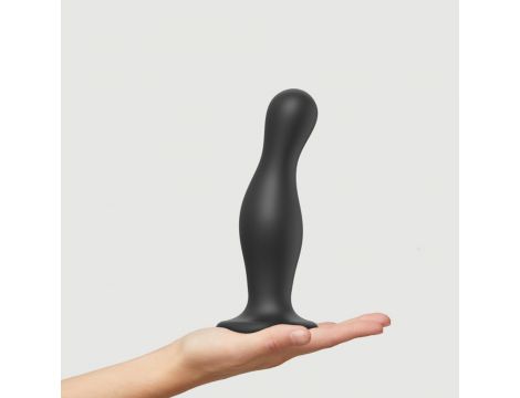 Dildo plug Curvy Strap on me silikonowe czarne XL 18 cm - 6