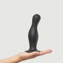 Dildo plug Curvy Strap on me silikonowe czarne XL 18 cm - 7