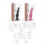 Dildo silikonowe z koralikami Strap-on-me czarne S - 6