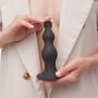 Dildo silikonowe z koralikami Strap-on-me czarne S - 7