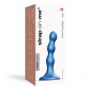 Dildo analne z kulkami silikonowe Strap On Me metaliczny niebieski S - 2
