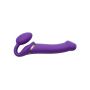 Wibrujący strap-on Strap-on-me L fioletowy USB silikonowy - 2