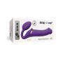 Wibrujący strap-on Strap-on-me L fioletowy USB silikonowy - 3